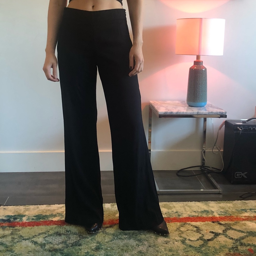 COPY - Theyskens’ Theory Wide Leg Black Dress Pan…